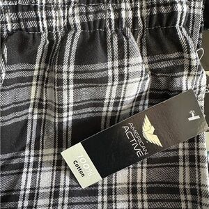 American Active Cotton Pajamas. Size XL. NWT. Black & white plaid.
